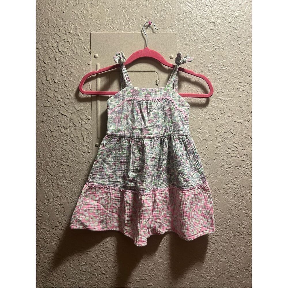 Tahari Girl Multicolored Patterned Summer Dress Girls Size 6